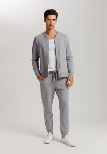 Natural Living Organic Cotton Zip-Up Sweatshirt | Grey Melange 75774-3014
